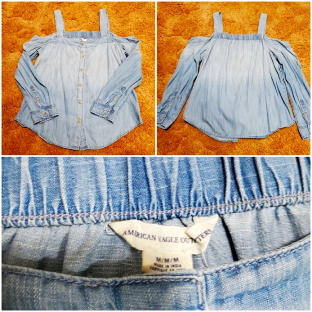 AE Cold Shoulder Blouse/MEDIUM